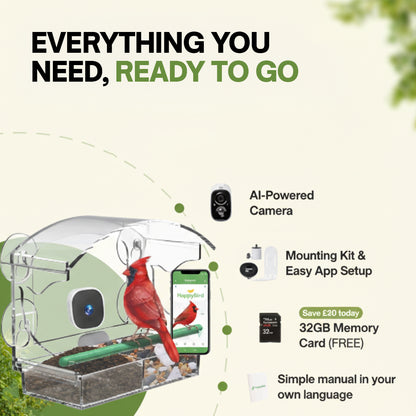 HappyBird Go - SMART birdfeeder with camera